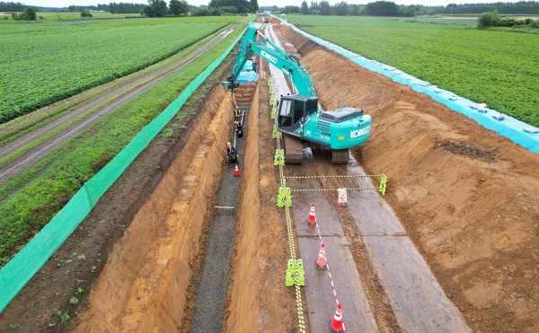 芽室川西地区　西美栄幹線用水路３４号工区工事　